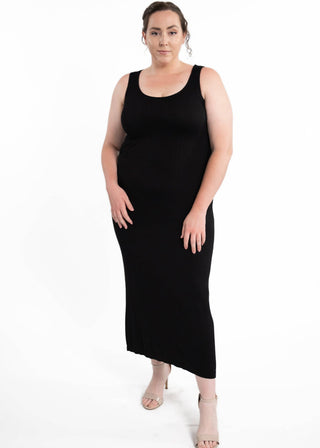 Sleeveless Maxi Dress: Black