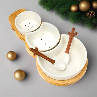 Godinger - Holiday Snowman Appetizer Server