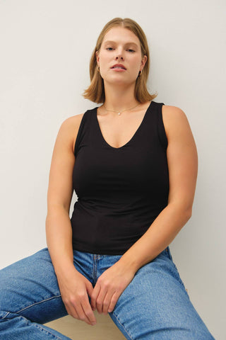 PLUS BASIC FULL LENGTH V-NECK TANK