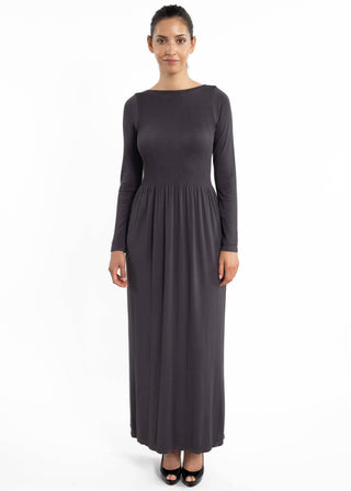 Long Sleeve Maxi Dress: Black