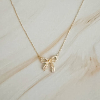 Simply Shine Bow Necklace by Ellison+Young