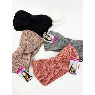 Knit Winter Bow Headband