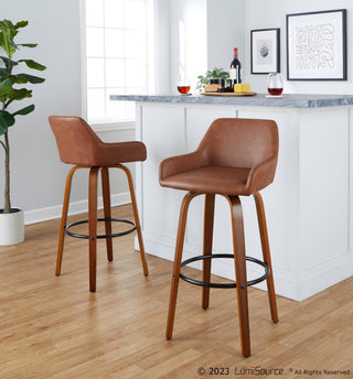 LumiSource and Grandview Gallery - Daniella 30" Fixed-Height Barstool - Set of 2