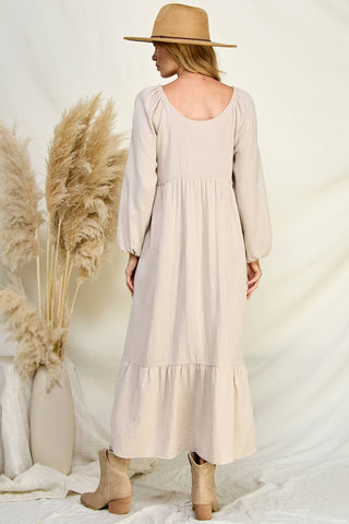 Cotton Gauze Ruffle Dress