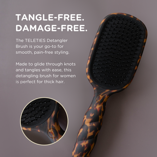 TELETIES Detangler Brush for Thick Hair - Tortoise