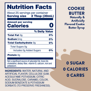 Jordan's Skinny Mixes - Sugar Free Cookie Butter Syrup
