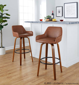 LumiSource and Grandview Gallery - Daniella 30" Fixed-Height Barstool - Set of 2
