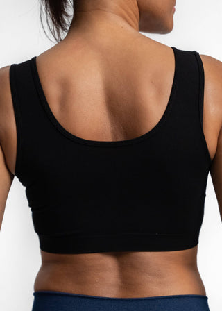 V-Neck Bra: CHARCOAL