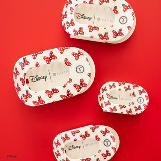 TELETIES - Flat Round Hair Clip | Small | Minnie Mouse Loves Her Bows!