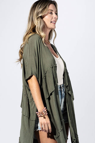 Cascade Ruffle Kimono