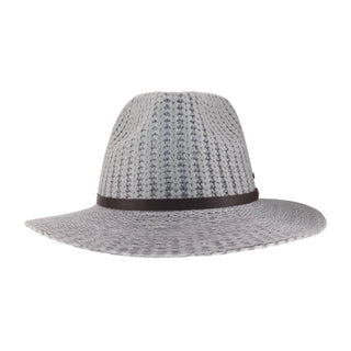 Knit C.C Fedora Hat with Leather Band