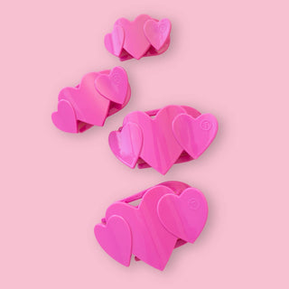 TELETIES Pink Flat Hair Clip for Comfort and Style