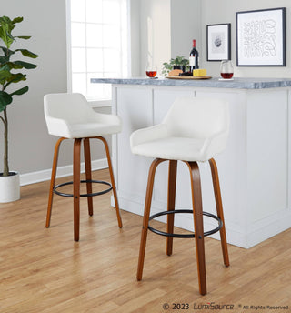 LumiSource and Grandview Gallery - Daniella 30" Fixed-Height Barstool - Set of 2