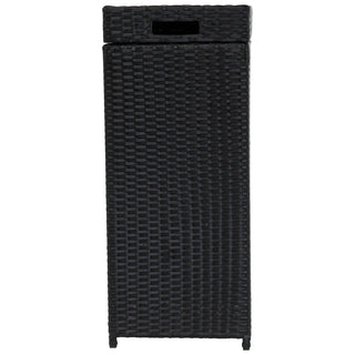 Sunnydaze Decor - Wicker Outdoor Trash Cans - Set of 2 - 26 Gal. and 15 Gal.