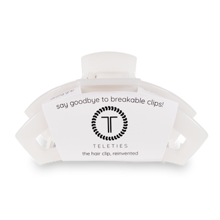 TELETIES - Open Hair Clip | Large | Coconut White