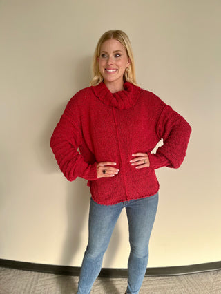 Cowl Neck Chenille Sweaters