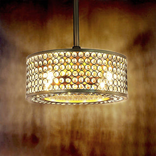 Brio Lighting - Ceiling Fan 18" Modern Gold 8-Blade 4-Light Fandelier