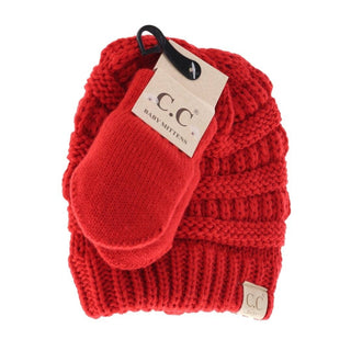 BABY Solid C.C Beanie with Mitten