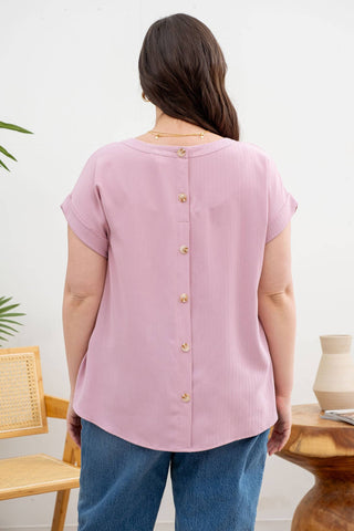 PLUS FLORAL EYELET LACE TOP: PINK