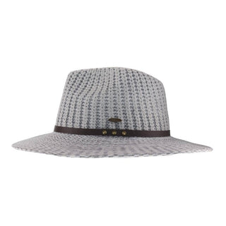 Knit C.C Fedora Hat with Leather Band