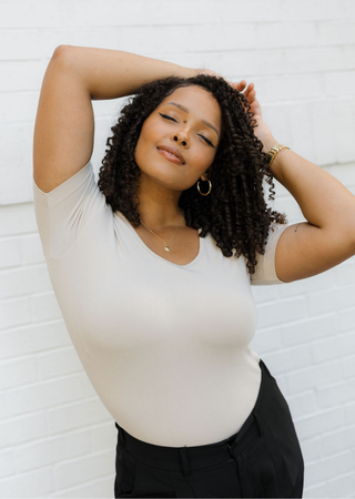 ELIETIAN - Short Sleeve Top - Curvy Fit