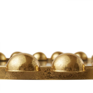 Round Iron Framed Wall Mirror – Gold Decor