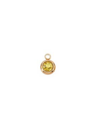 Front of Gold Rhinestone Charms | Assorted in yellow 
