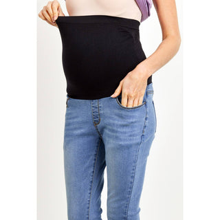 Stretch Maternity Skinny Jeans With Elastic Belly Band