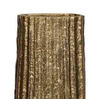 Sagebrook Home - Metal Ribbed Textured Finish Floor Vase - Gold, 58 in.