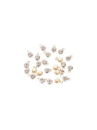 The Charm Bar Company - Gold Tiny Cubic Zirconia Charm