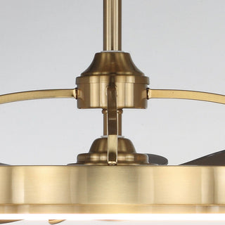 Brio Lighting - Ceiling Fan Modern LED BreezeLite 27" Copper Mount Caged