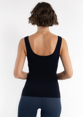 Built-In-Bra Tank: Charcoal