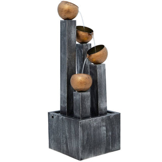Import Corner - A-22927: METAL WATER FOUNTAIN WITH LED LGHTS 15"W, 42"H