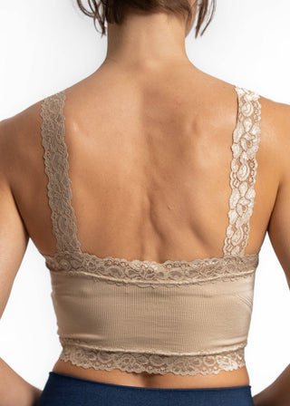 Lace Bralette: Tan