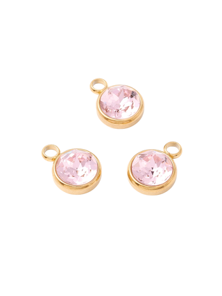 The Charm Bar Company - * Gold Round Assorted Glass Charm