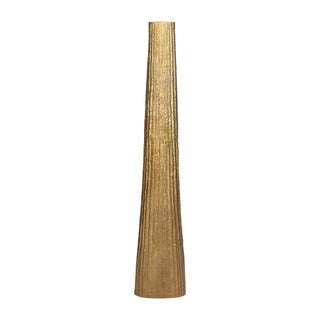 Sagebrook Home - Metal Ribbed Textured Finish Floor Vase - Gold, 58 in.