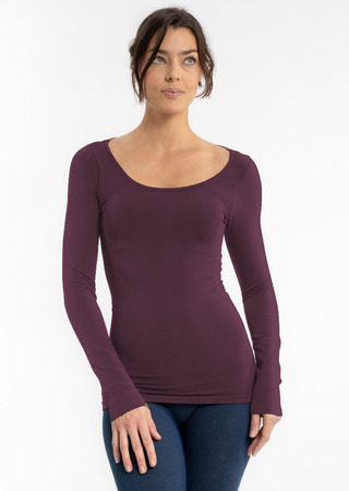 Reversible Long Sleeve: Wine