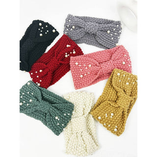 Fashion Winter Head Wrap with Pearl Detail