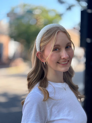 Beaded In Art Headband: White