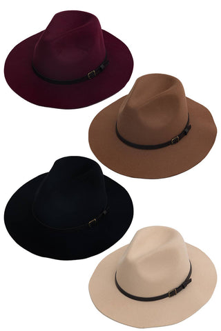 Pinched Front Western Style Hat: Black