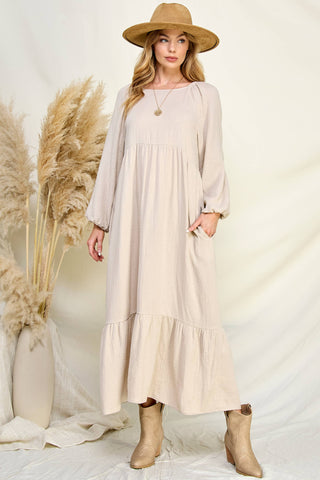 Cotton Gauze Ruffle Dress