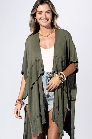 Cascade Ruffle Kimono