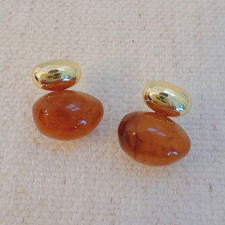 Golden Espresso Drop Earrings