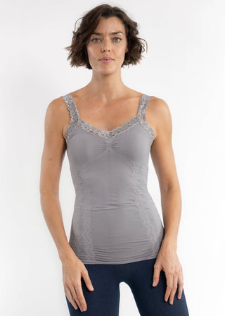 Lace Cami: Neutral Grey