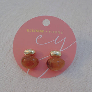 Golden Espresso Drop Earrings