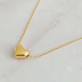 Love Bean Heart Necklace: Gold