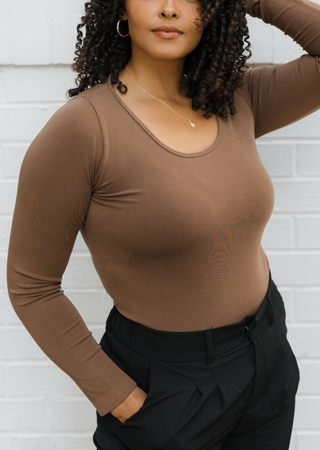 ELIETIAN - Reversible Long Sleeve - Curvy Fit - Spice