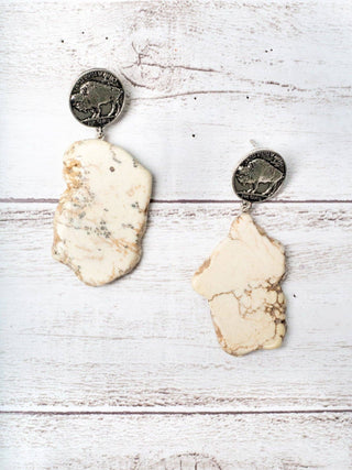 Buffalo Nickel Coin Earrings