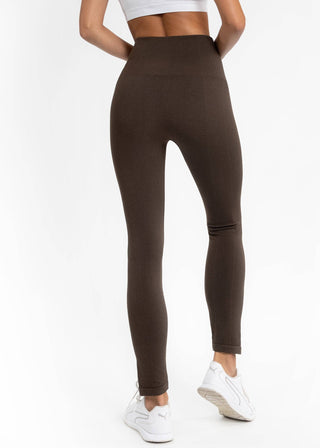 High Waist Crossover Leggings: STONE GREY DENIM