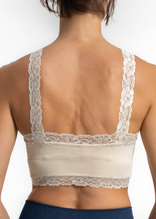 Lace Bralette: Tan